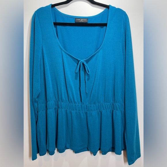 NWOT LANE BRYANT Classic Long-Sleeve Square-Neck With Keyhole Top Size 22/24 - Picture 1 of 8